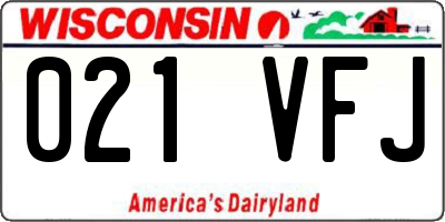WI license plate 021VFJ