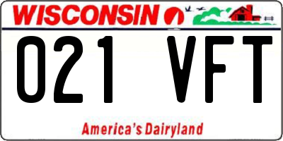 WI license plate 021VFT