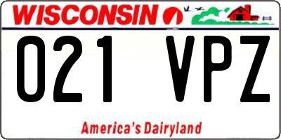 WI license plate 021VPZ