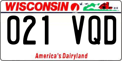 WI license plate 021VQD