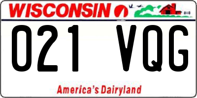 WI license plate 021VQG