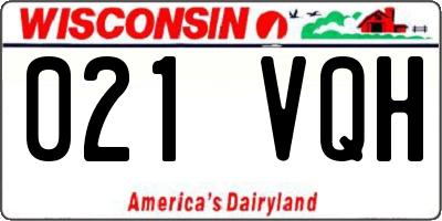 WI license plate 021VQH