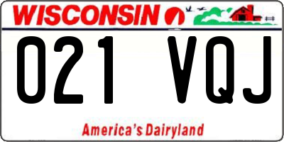 WI license plate 021VQJ