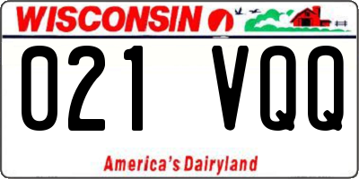 WI license plate 021VQQ