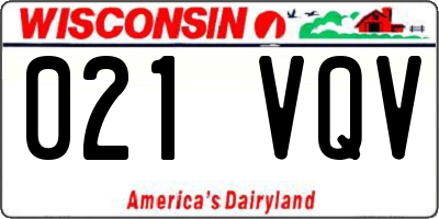 WI license plate 021VQV