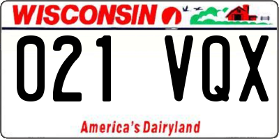 WI license plate 021VQX