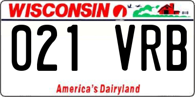 WI license plate 021VRB