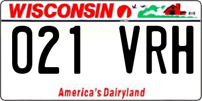 WI license plate 021VRH