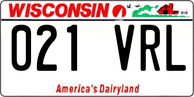 WI license plate 021VRL