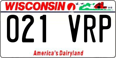 WI license plate 021VRP