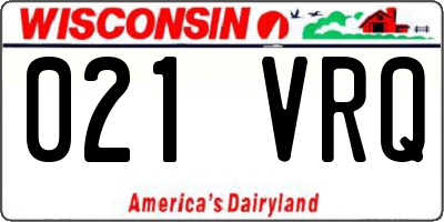 WI license plate 021VRQ