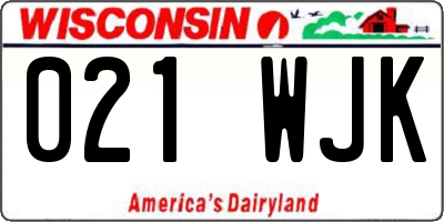 WI license plate 021WJK