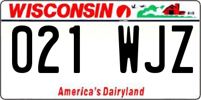 WI license plate 021WJZ