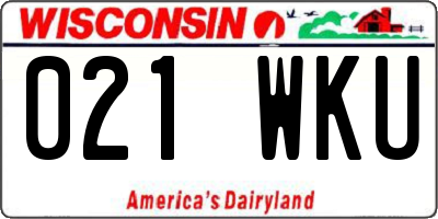 WI license plate 021WKU