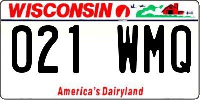 WI license plate 021WMQ