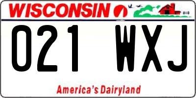WI license plate 021WXJ
