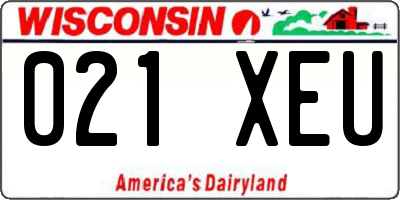 WI license plate 021XEU