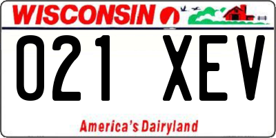 WI license plate 021XEV
