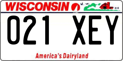 WI license plate 021XEY