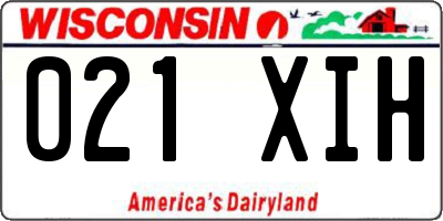 WI license plate 021XIH