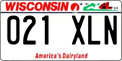 WI license plate 021XLN