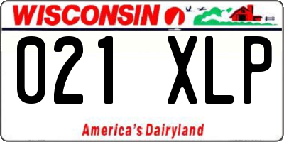 WI license plate 021XLP