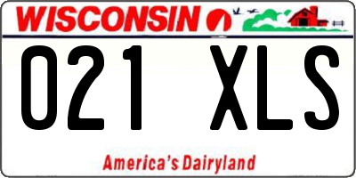 WI license plate 021XLS