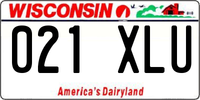 WI license plate 021XLU