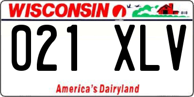 WI license plate 021XLV