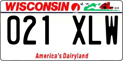 WI license plate 021XLW