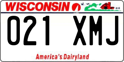 WI license plate 021XMJ