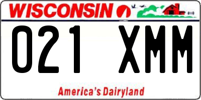 WI license plate 021XMM