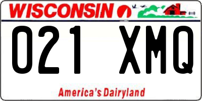 WI license plate 021XMQ