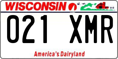 WI license plate 021XMR