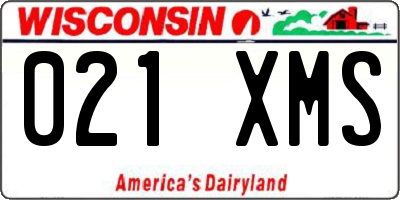 WI license plate 021XMS