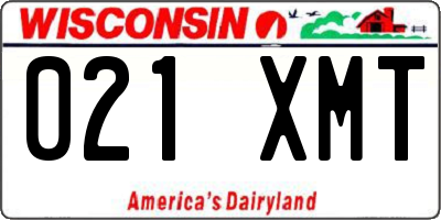 WI license plate 021XMT