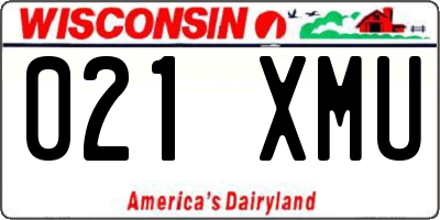 WI license plate 021XMU