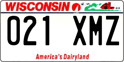 WI license plate 021XMZ
