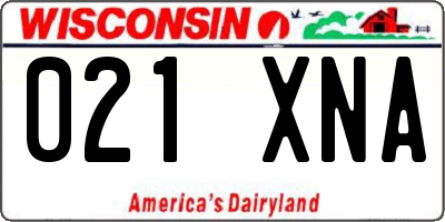 WI license plate 021XNA
