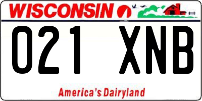 WI license plate 021XNB