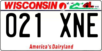 WI license plate 021XNE