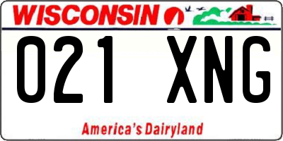 WI license plate 021XNG