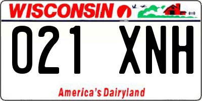 WI license plate 021XNH