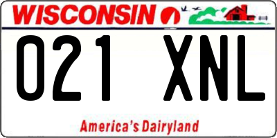 WI license plate 021XNL