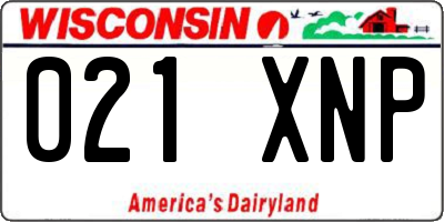 WI license plate 021XNP