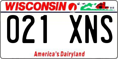 WI license plate 021XNS