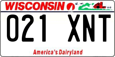WI license plate 021XNT