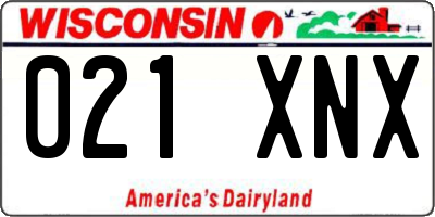 WI license plate 021XNX