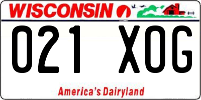 WI license plate 021XOG