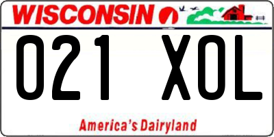 WI license plate 021XOL